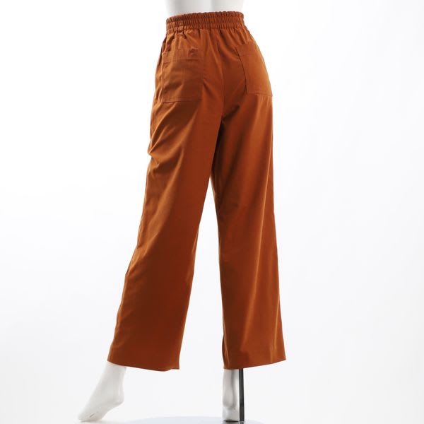 ピーチスキン素材ワイドパンツ
