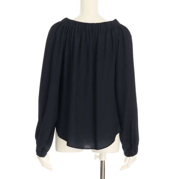 衿ぐりギャザーブラウス