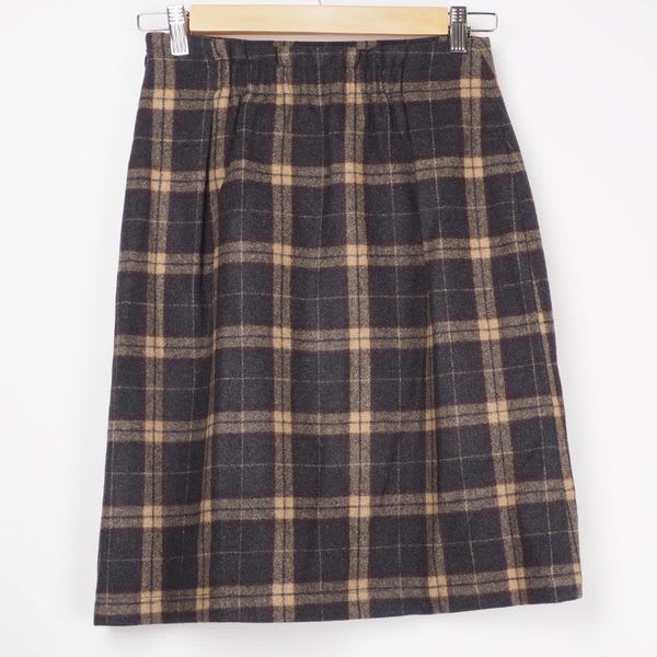 チェック柄ウエストスカート