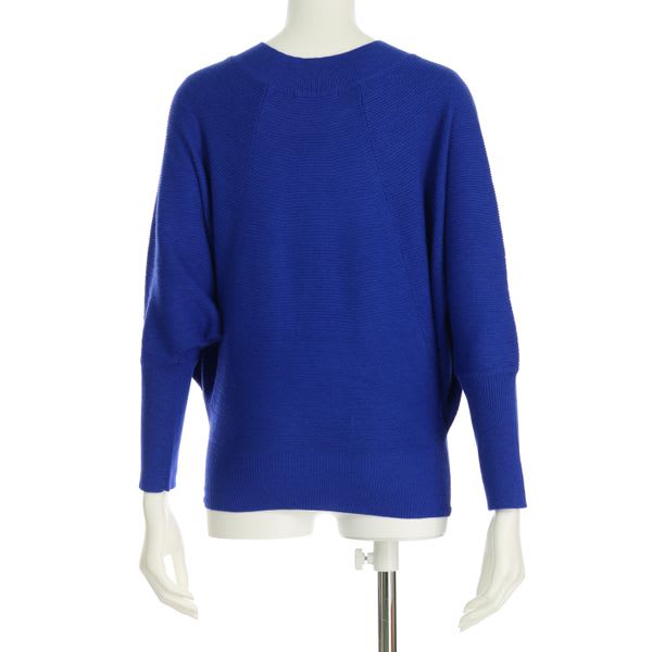 バットウィングスリーブリブニットプルオーバー