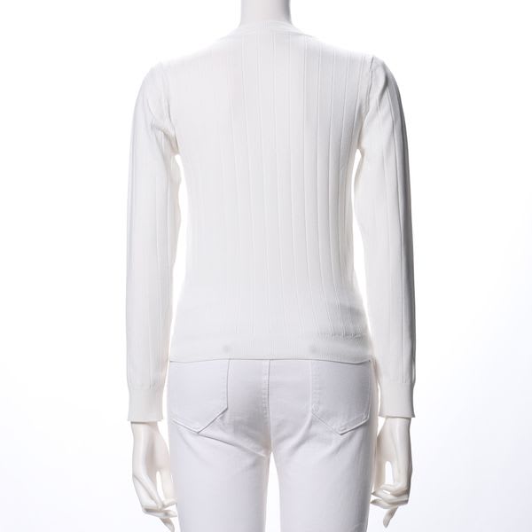 太リブクルーネックニット