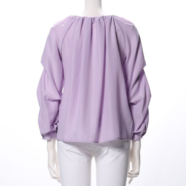 フィフリルサテンギャザートップス