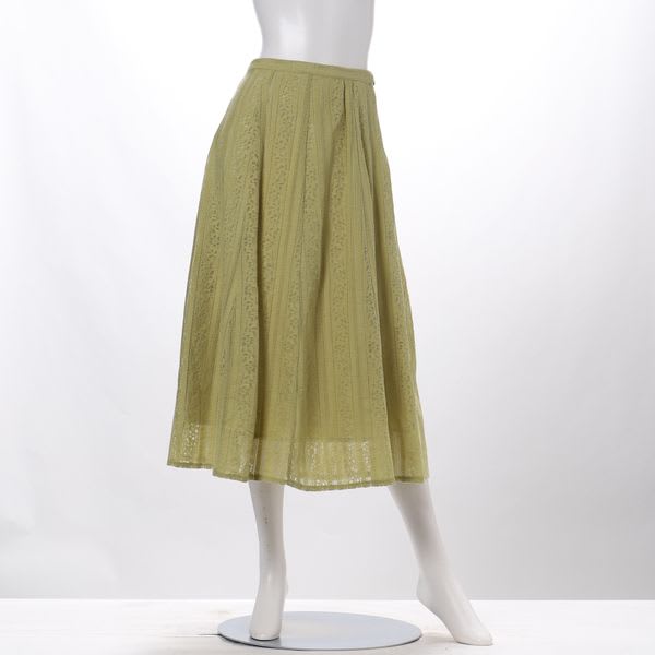 コットンレースフレアスカート