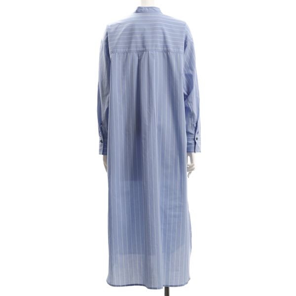 ストライプ柄シャツワンピース