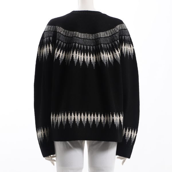 ノルディック柄クルーネックニット