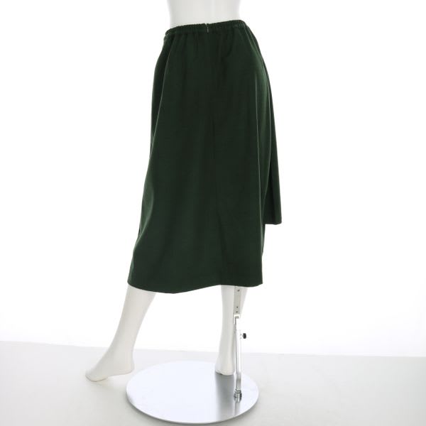 プリーツ付きベルトフレアスカート