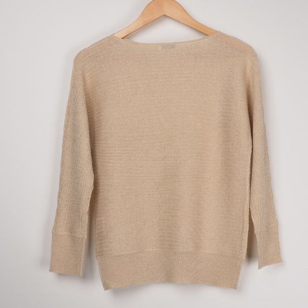 ボートネックラメ感ニット