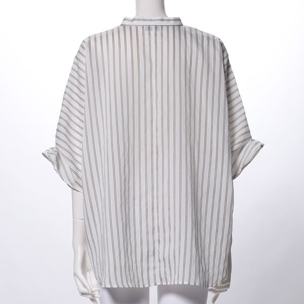 ストライプ柄お袖デザインブラウス