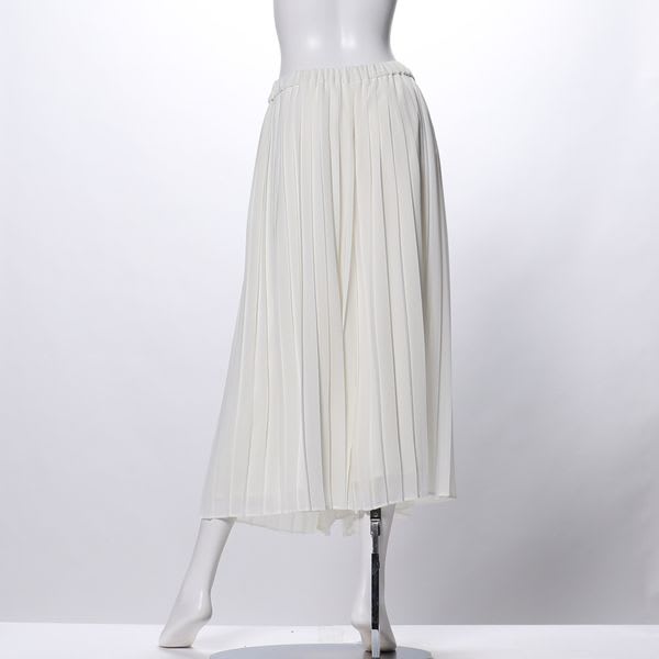 ウエストゴムプリーツガウチョパンツ