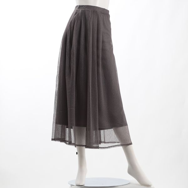 レースレイヤードタックフレアースカート タックデザインレースフレアスカート – airCloset Store