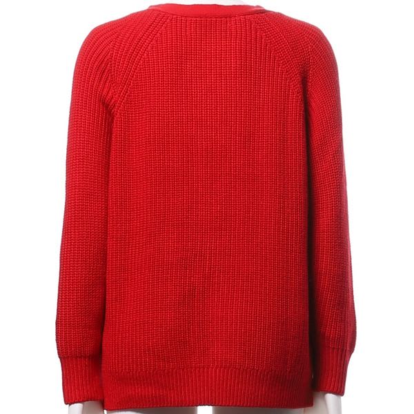 レースアップデザインニット