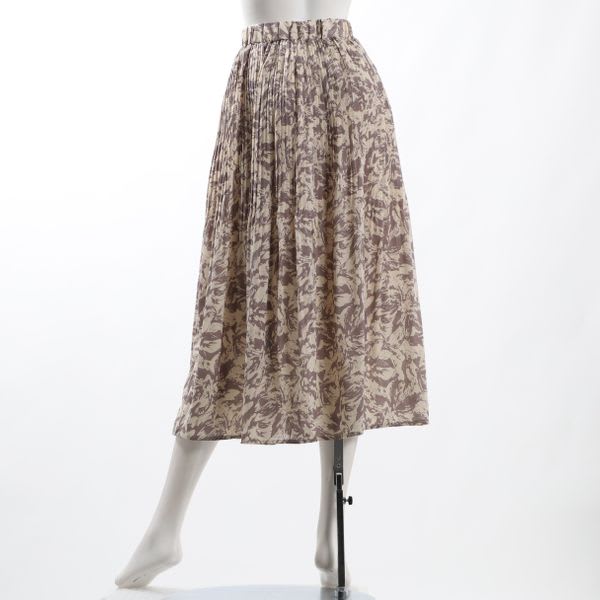 ケシプリーツ総柄スカート