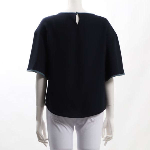 パイピングデザインフレアスリーブブラウス