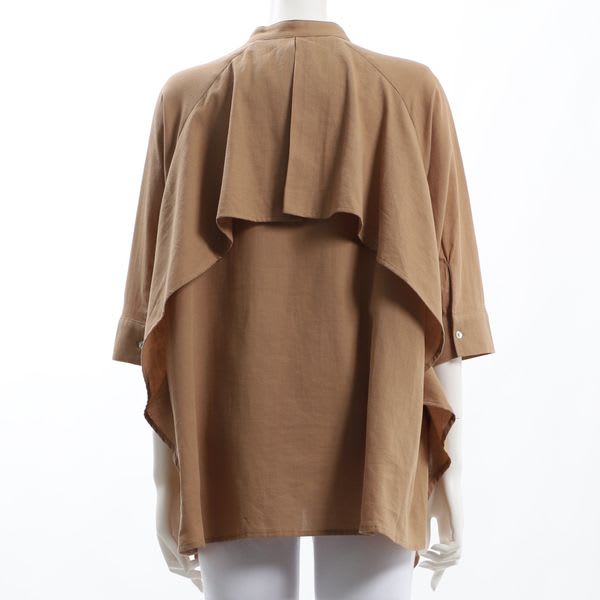 バックデザインバンドカラーブラウス