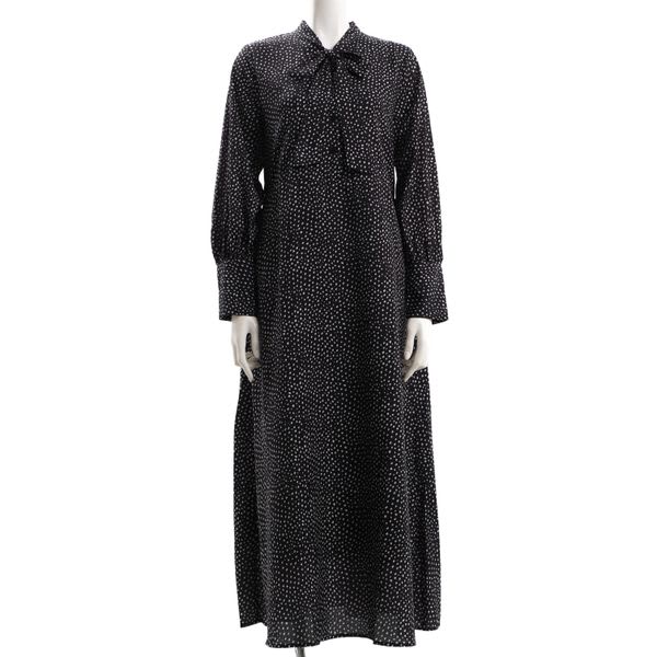 総柄ボウタイワンピース