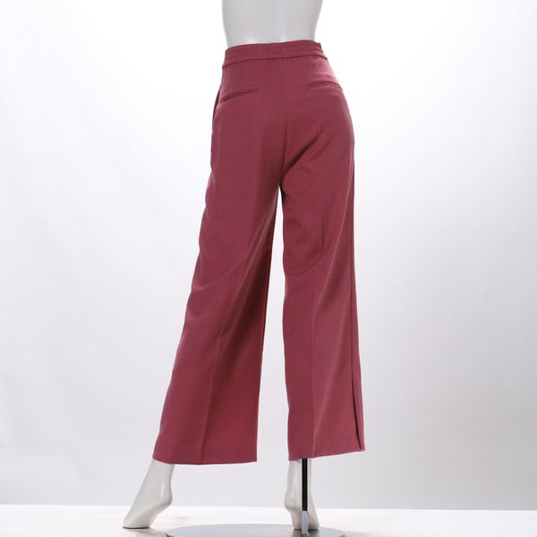 裾ベンツシャープワイドパンツ