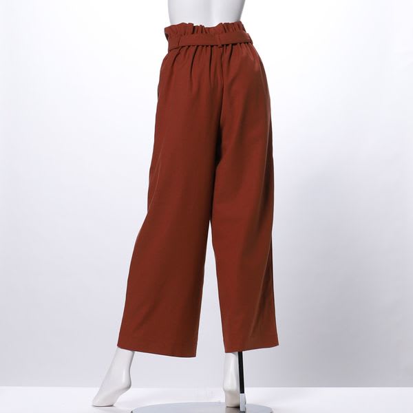 ウエストデザインワイドパンツ