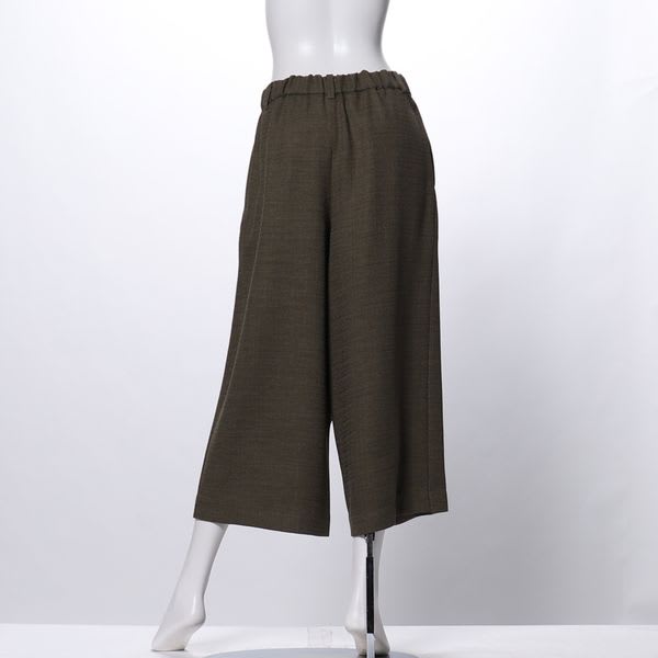 ストレッチ麻調ガウチョパンツ