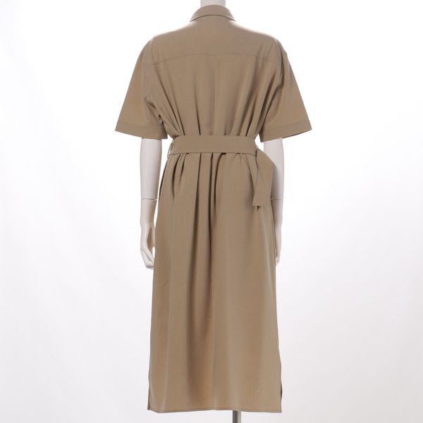 ポケットデザイン前開きシャツワンピース