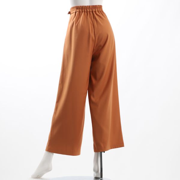 Dカンベルト付きタック入りワイドパンツ