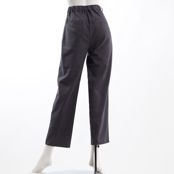 チェック柄テーパードパンツ