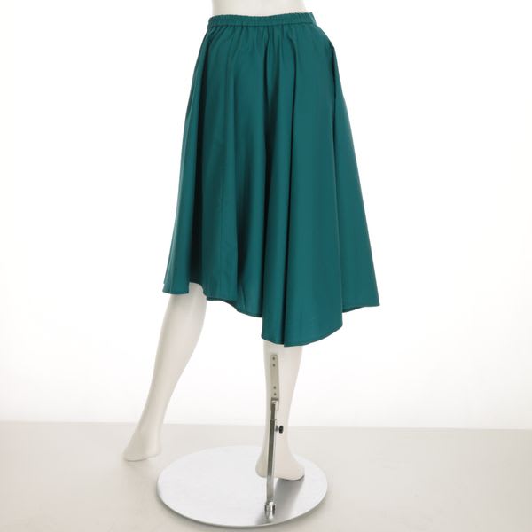 デザインボタンアシンメトリーフレアスカート