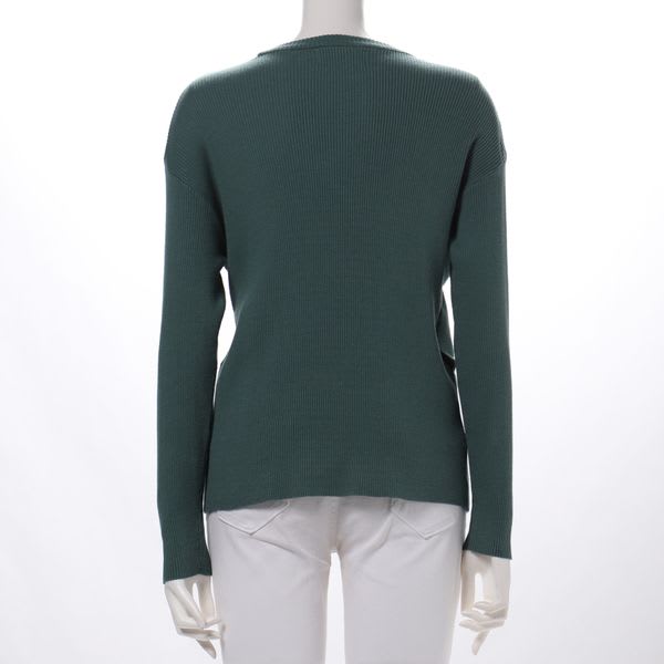 フロント結びデザインリブニット