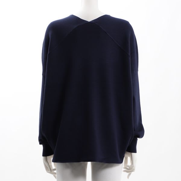 Vネックドロップショルダーニットチュニック