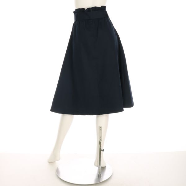 トレンチ風ベルト付きフレアスカート