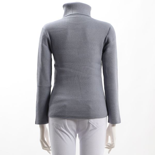 首元ボタンタートルネックニット