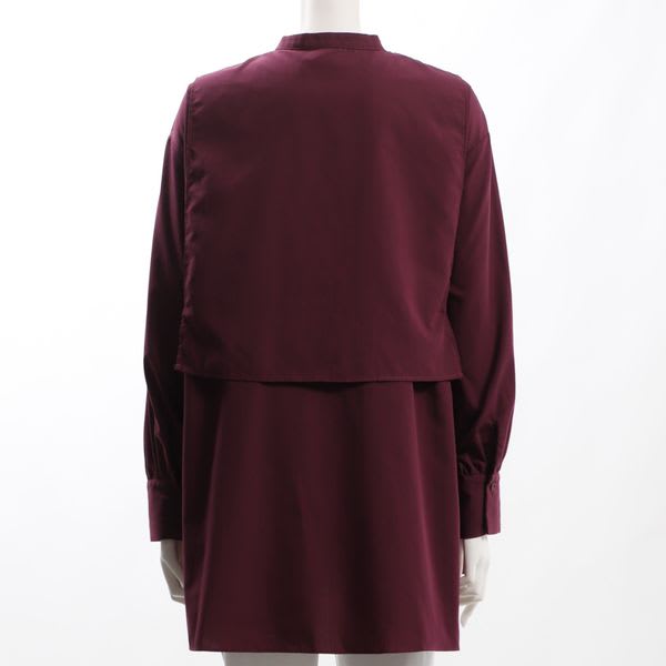 デザイン性のあるバンドカラーシャツ