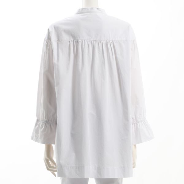 キャンディースリーブバンドカラーシャツ