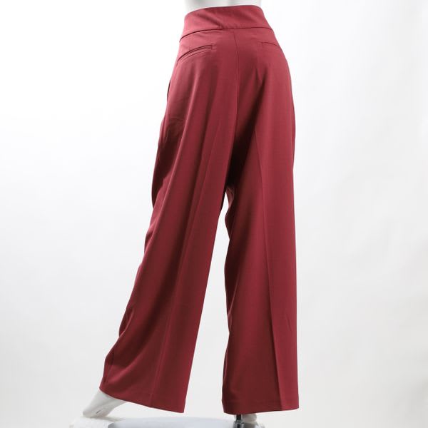 ストレッチツイルハイウエストワイドパンツ