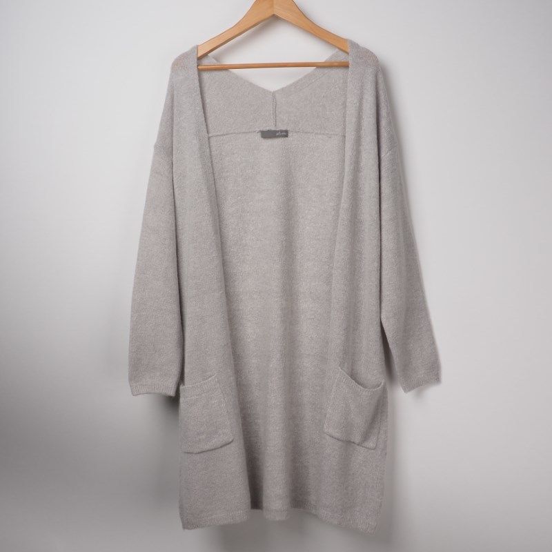 ふんわり起毛ロングニットカーディガン