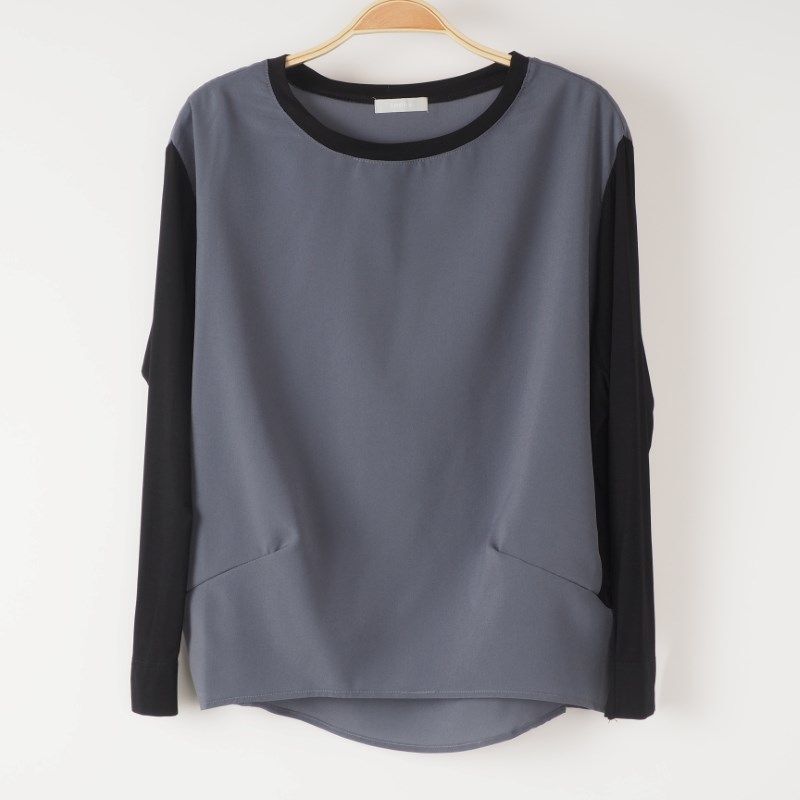 異素材切り替えカットソー