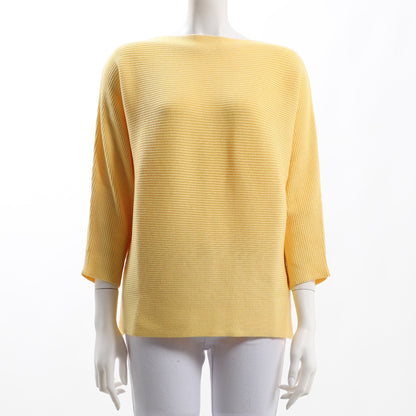 横リブデザインニット