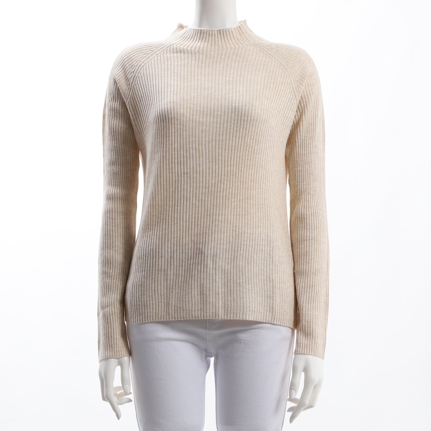 ラグランスリーブリブニット