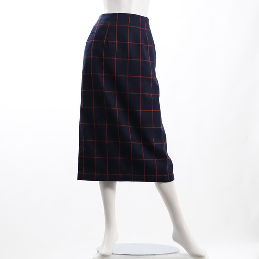 ウィンドウペンチェックセミタイトスカート