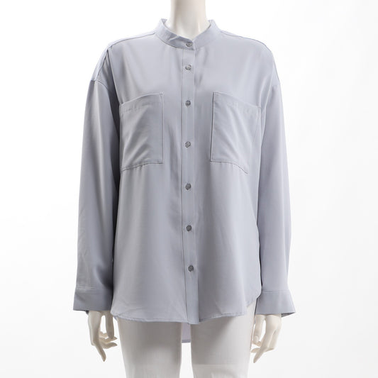 アウトポケットバンドカラーブラウス