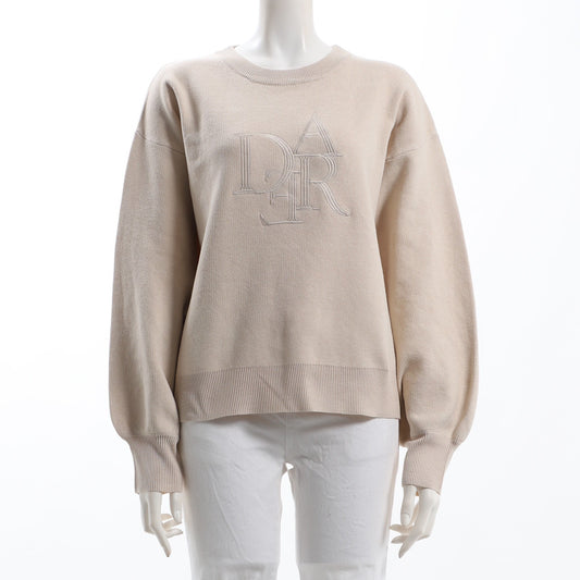 ロゴ刺繍ニット