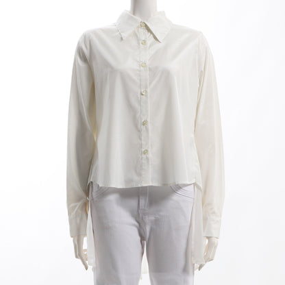 バックプリーツドッキングシャツブラウス