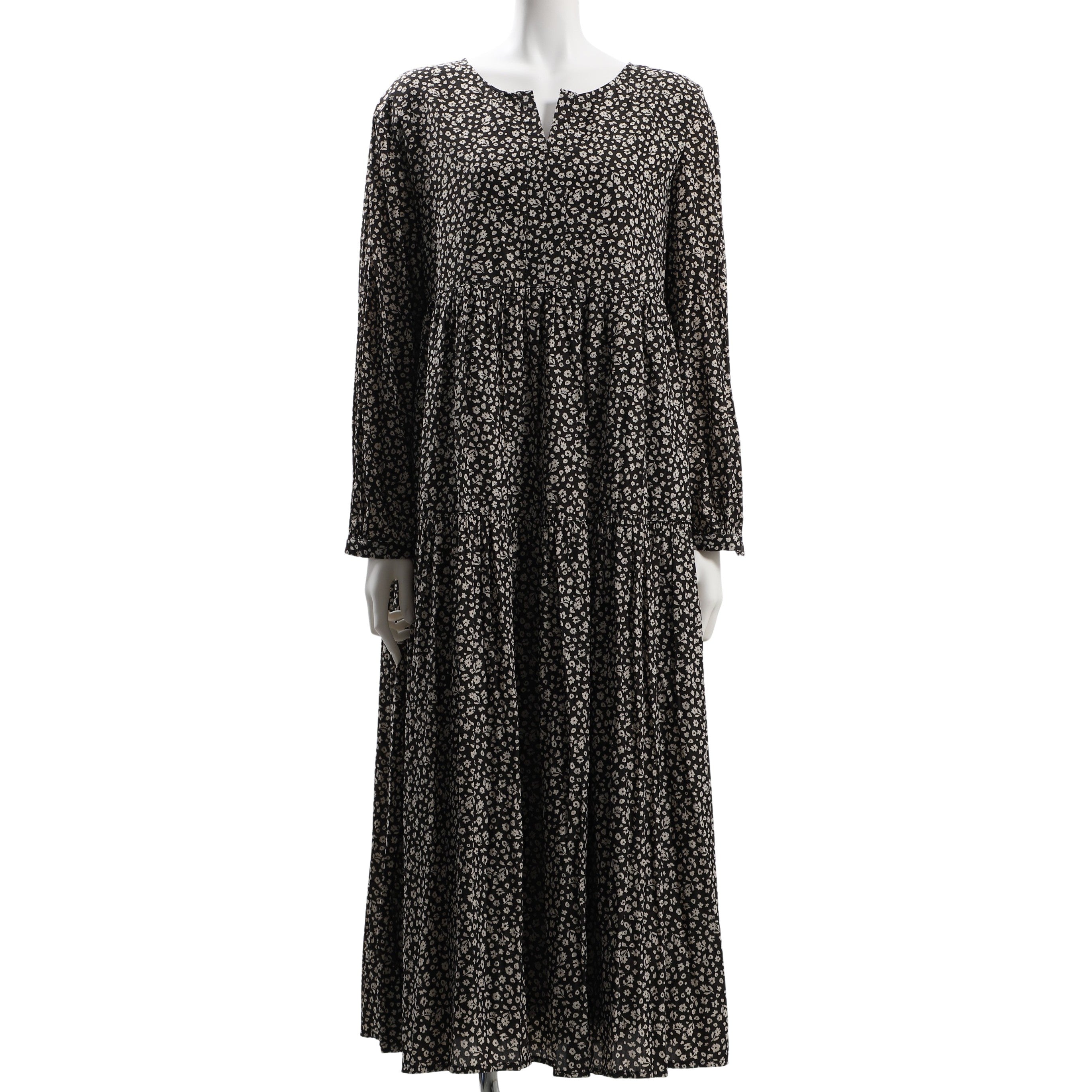 フラワーレオパードティアードワンピース