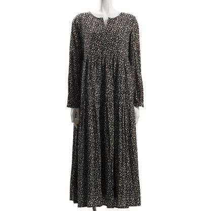 フラワーレオパードティアードワンピース