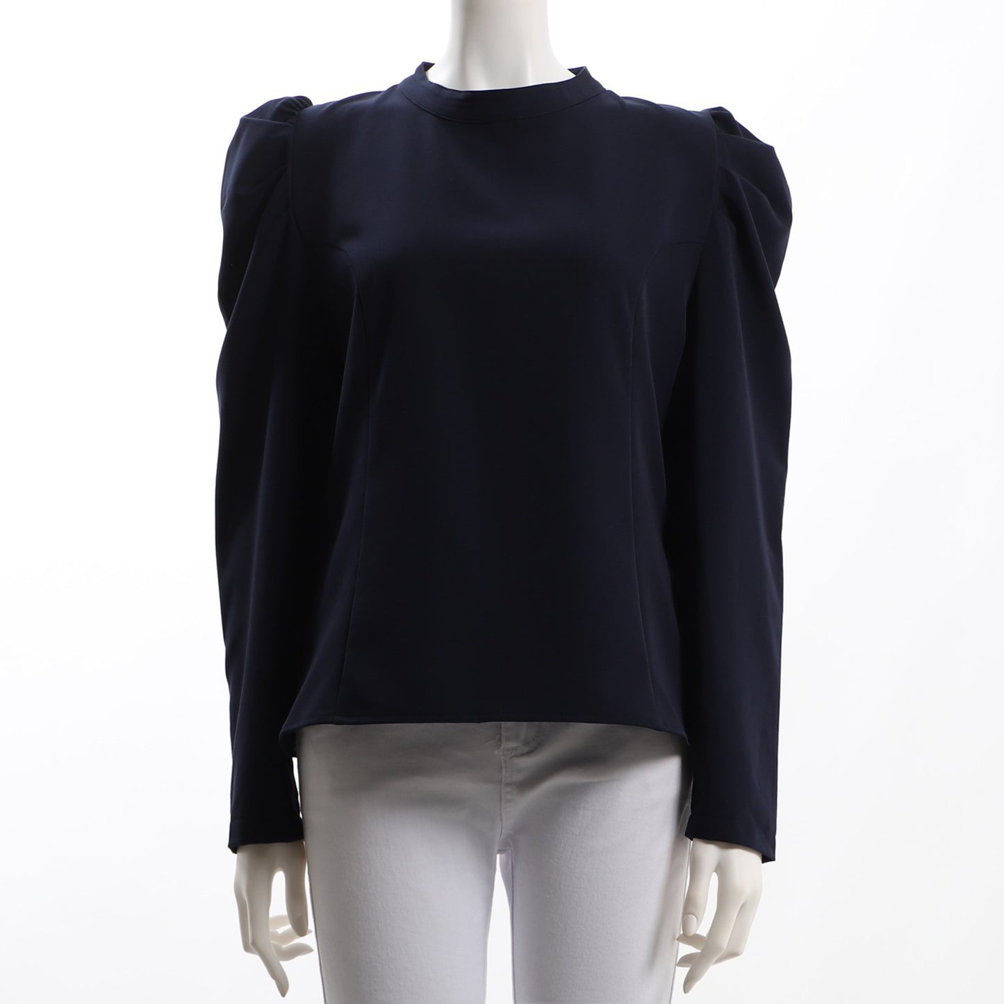 パワーショルダースタンドカラーブラウス