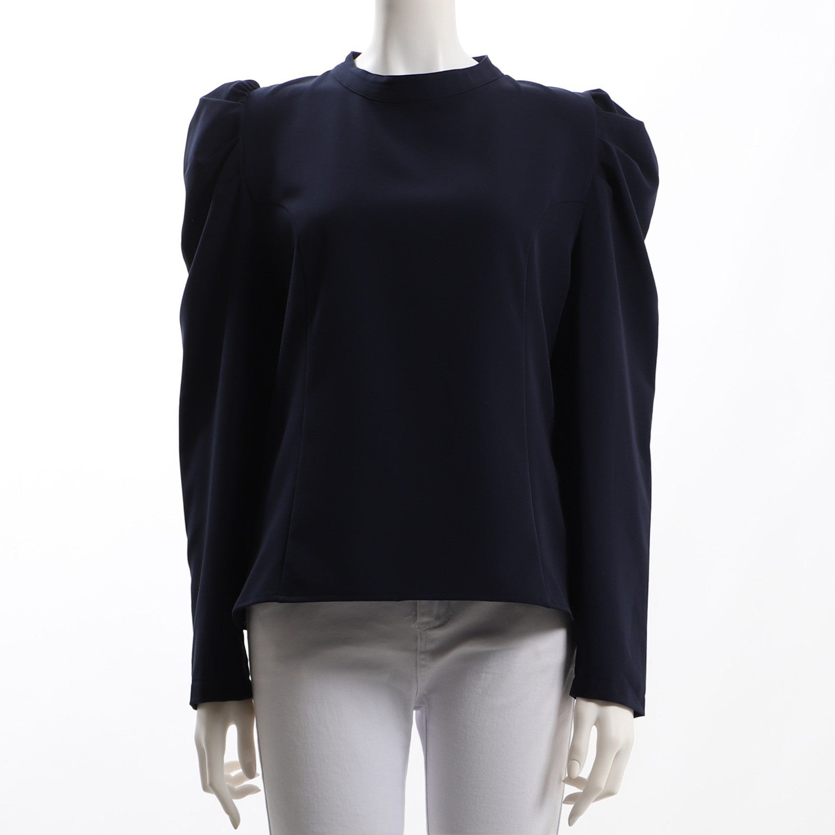 パワーショルダースタンドカラーブラウス