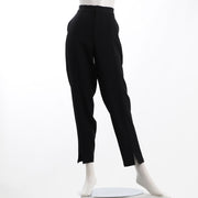 センターシームフロントスリットテーパードパンツ