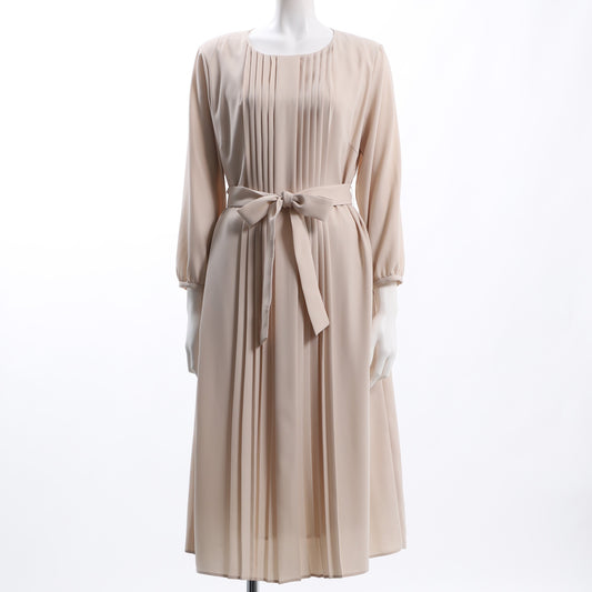 裾プリーツボートネックカットソー