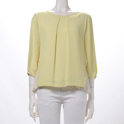 梨地ファイズ加工プリーツ切替えブラウス