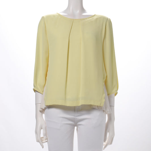 梨地ファイズ加工プリーツ切替えブラウス