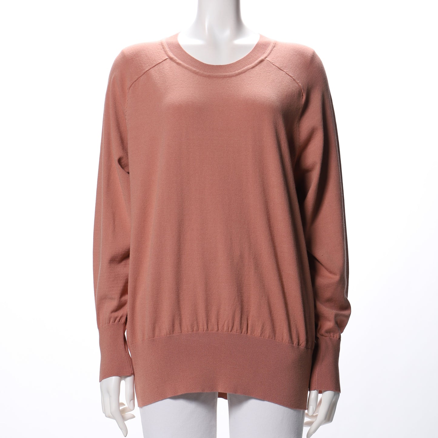 ラグランスリーブクルーネックニット